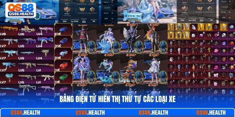 Bảng điện tử hiển thị thứ tự các xe